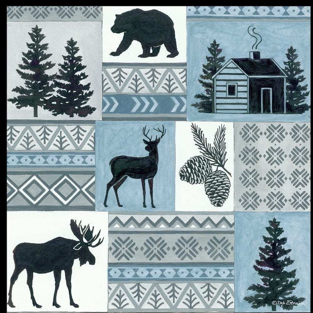 Cabin in the Woods 3 Black Framed Print Wall Art - Homeroots - Flyclothing LLC