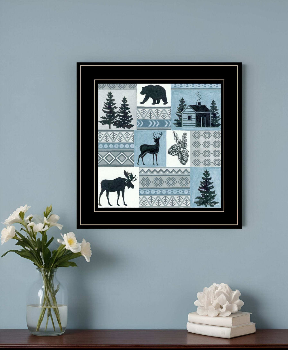 Cabin in the Woods 3 Black Framed Print Wall Art - Homeroots - Flyclothing LLC