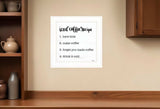 Iced Coffee Recipe 2 White Framed Print Wall Art - Homeroots - Flyclothing LLC