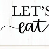 Lets Eat 2 White Framed Print Kitchen Wall Art - Homeroots - Flyclothing LLC