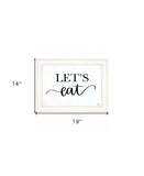 Lets Eat 2 White Framed Print Kitchen Wall Art - Homeroots - Flyclothing LLC