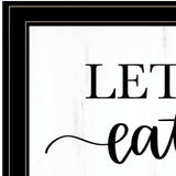 Lets Eat 3 Black Framed Print Kitchen Wall Art - Homeroots - Flyclothing LLC