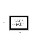 Lets Eat 3 Black Framed Print Kitchen Wall Art - Homeroots - Flyclothing LLC
