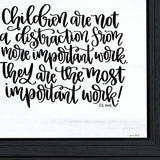 The Most Important Work 3 Black Framed Print Wall Art - Homeroots - Flyclothing LLC