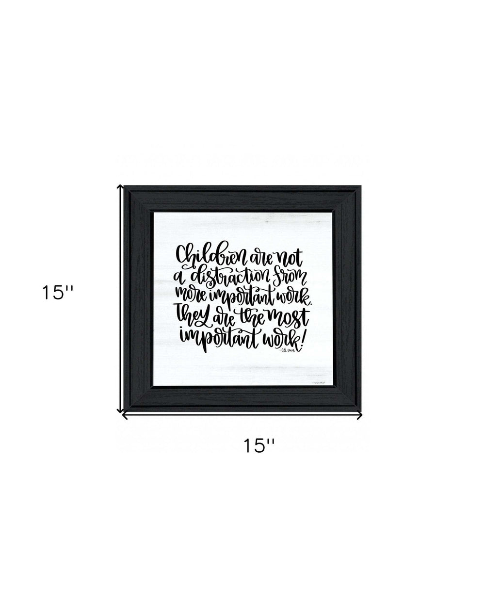 The Most Important Work 3 Black Framed Print Wall Art - Homeroots - Flyclothing LLC