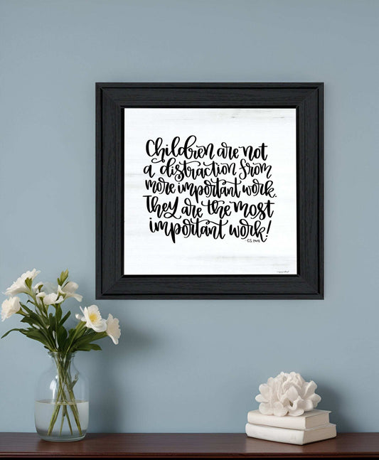 The Most Important Work 3 Black Framed Print Wall Art - Homeroots - Flyclothing LLC