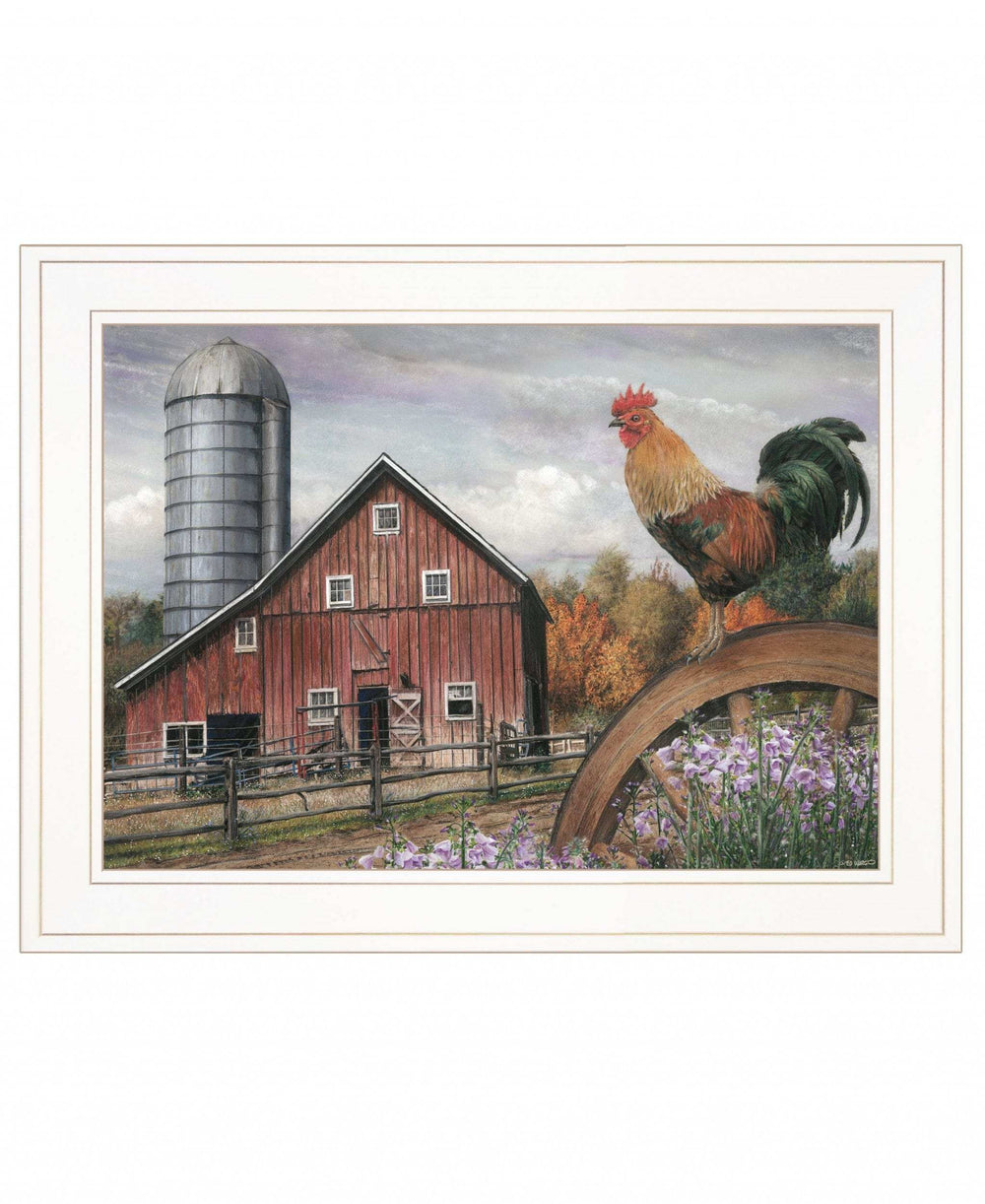 Good Morning Vermont 2 White Framed Print Wall Art - Homeroots - Flyclothing LLC