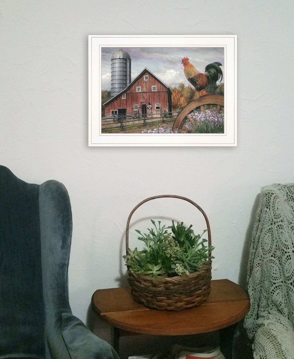 Good Morning Vermont 2 White Framed Print Wall Art - Homeroots - Flyclothing LLC