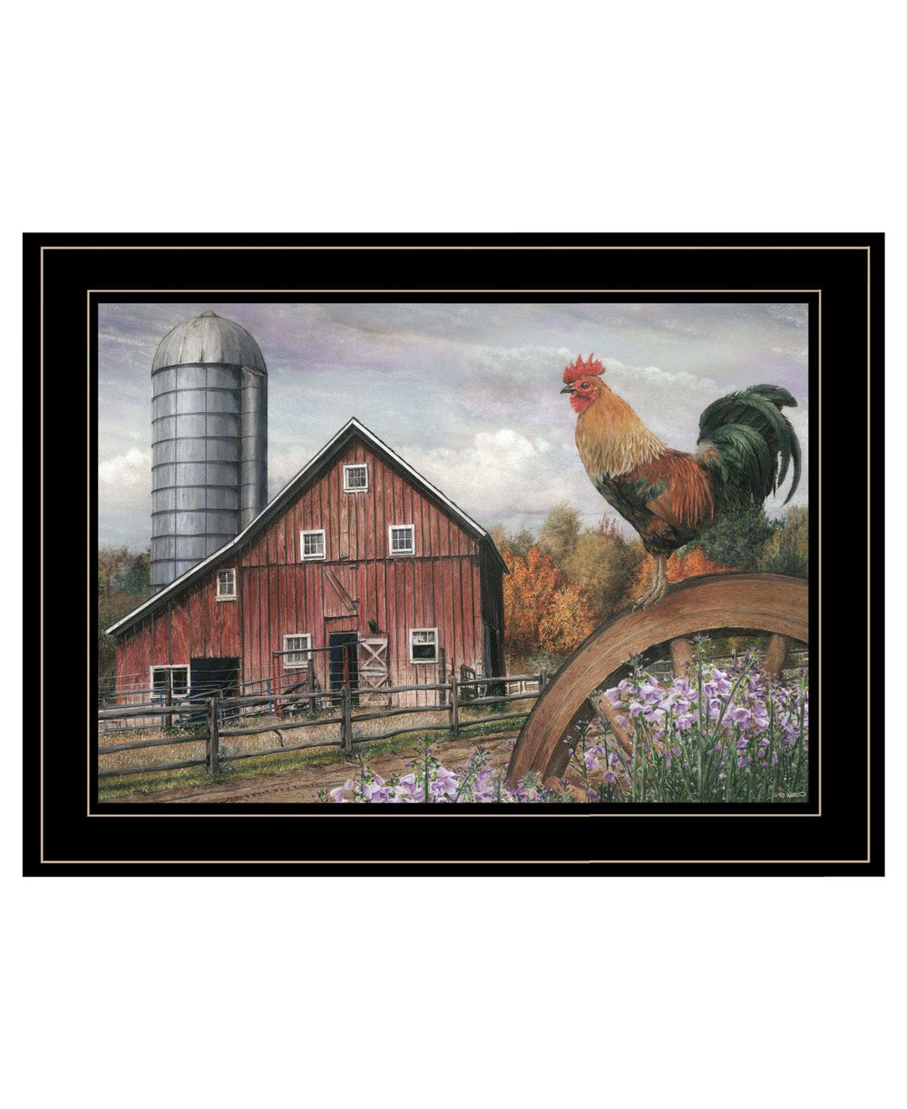 Good Morning Vermont 3 Black Framed Print Wall Art - Homeroots - Flyclothing LLC