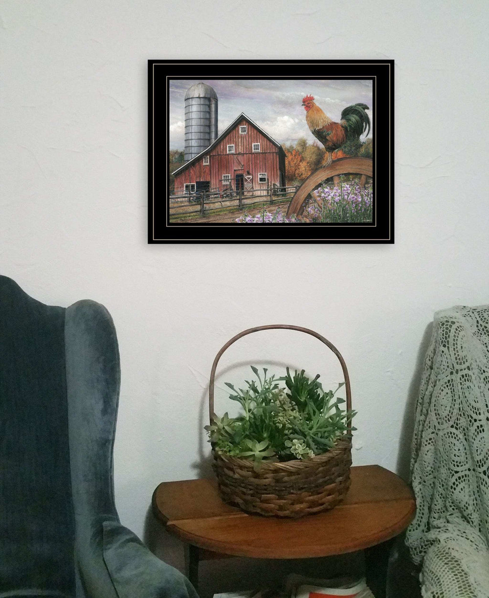 Good Morning Vermont 3 Black Framed Print Wall Art - Homeroots - Flyclothing LLC