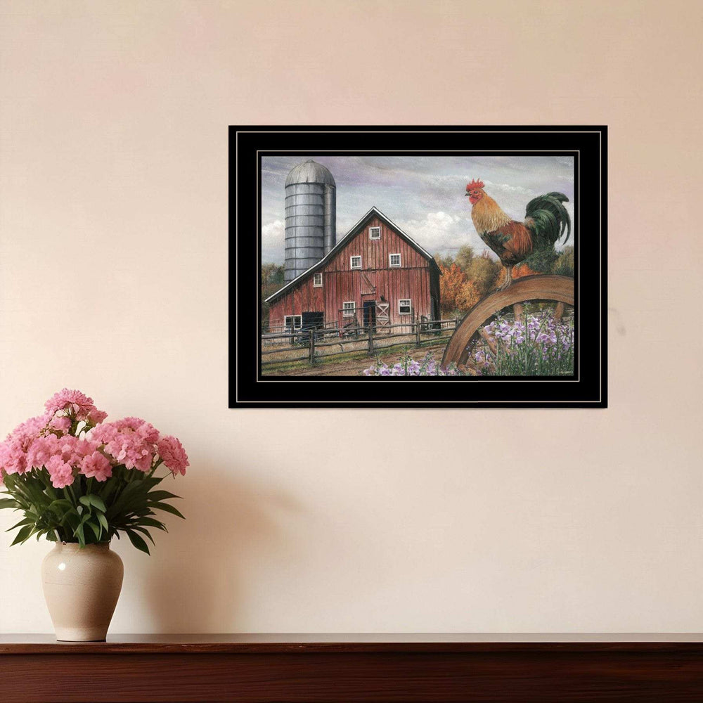 Good Morning Vermont 3 Black Framed Print Wall Art - Homeroots - Flyclothing LLC
