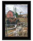 The Old Tractor 3 Black Framed Print Wall Art - Homeroots - Flyclothing LLC