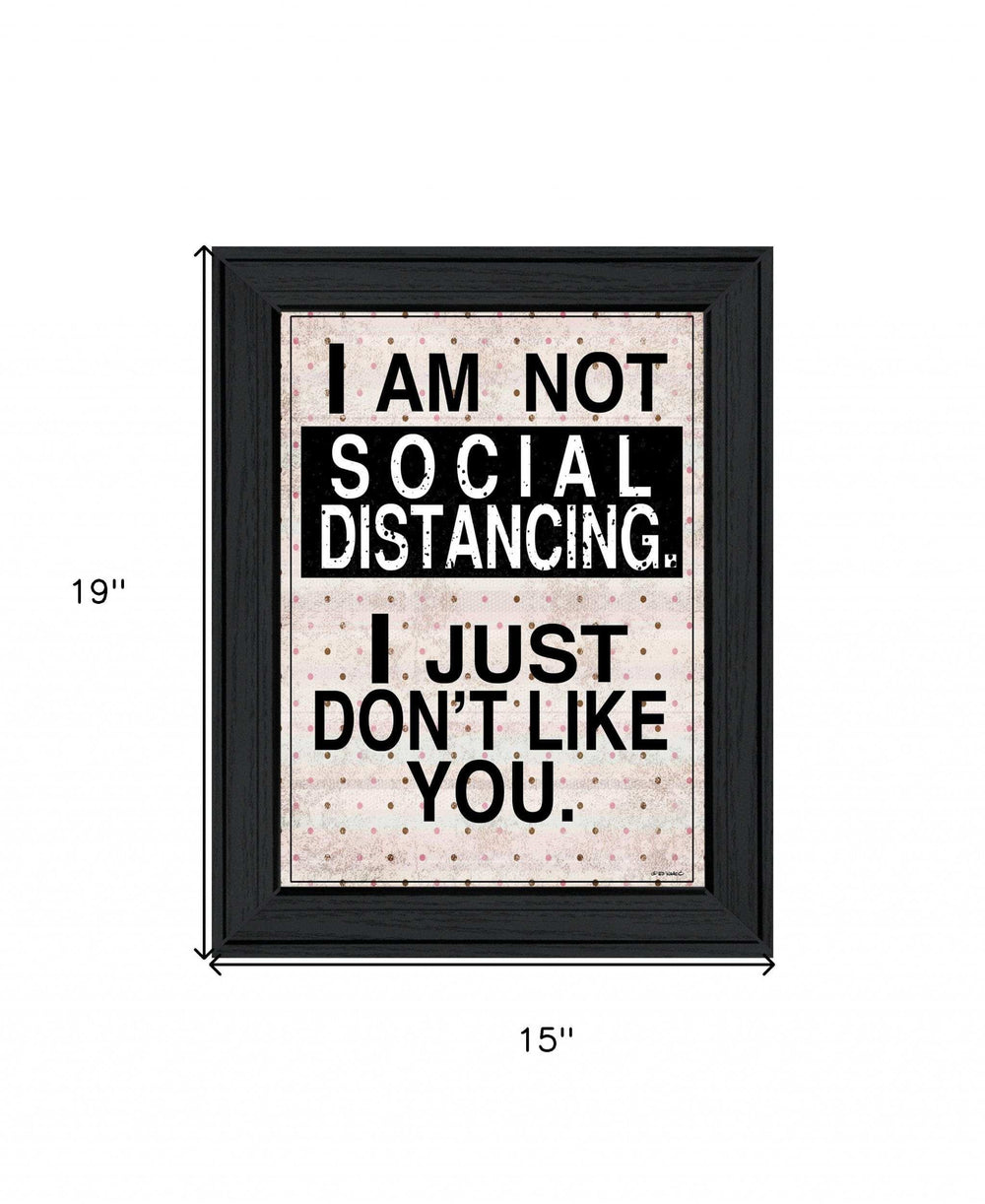 Social Distancing 1 Black Framed Print Wall Art - Homeroots - Flyclothing LLC