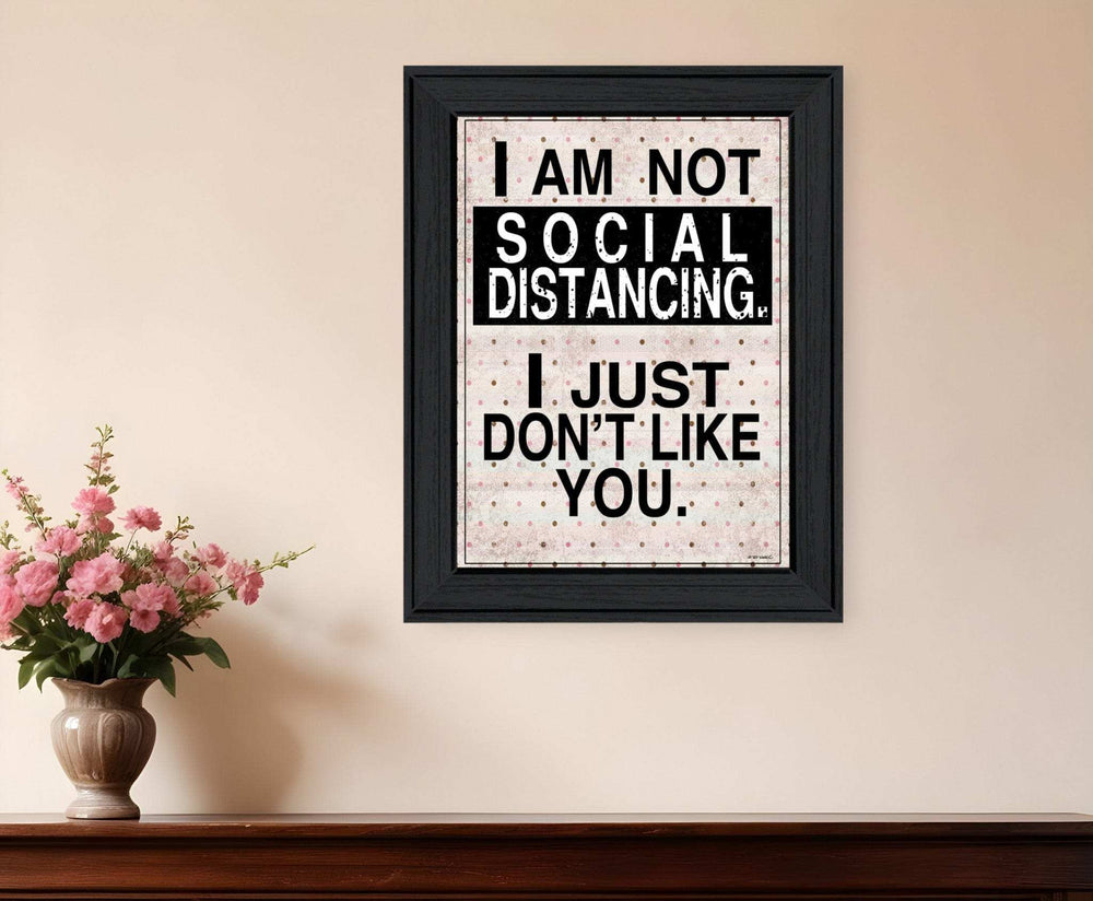 Social Distancing 1 Black Framed Print Wall Art - Homeroots - Flyclothing LLC