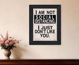 Social Distancing 1 Black Framed Print Wall Art - Homeroots - Flyclothing LLC