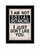 Social Distancing 2 Black Framed Print Wall Art - Homeroots - Flyclothing LLC