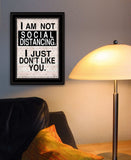 Social Distancing 2 Black Framed Print Wall Art - Homeroots - Flyclothing LLC