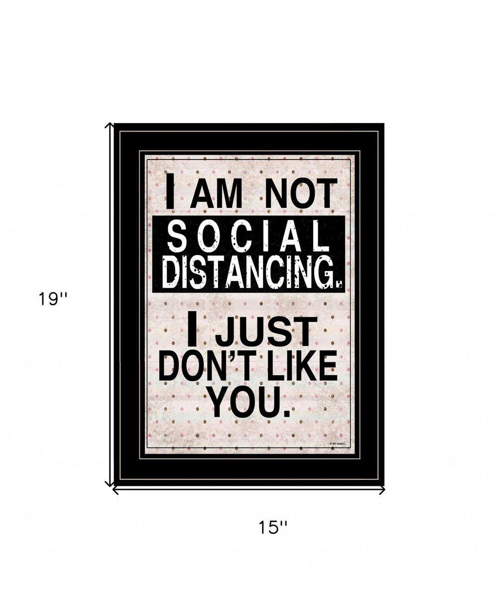 Social Distancing 2 Black Framed Print Wall Art - Homeroots - Flyclothing LLC