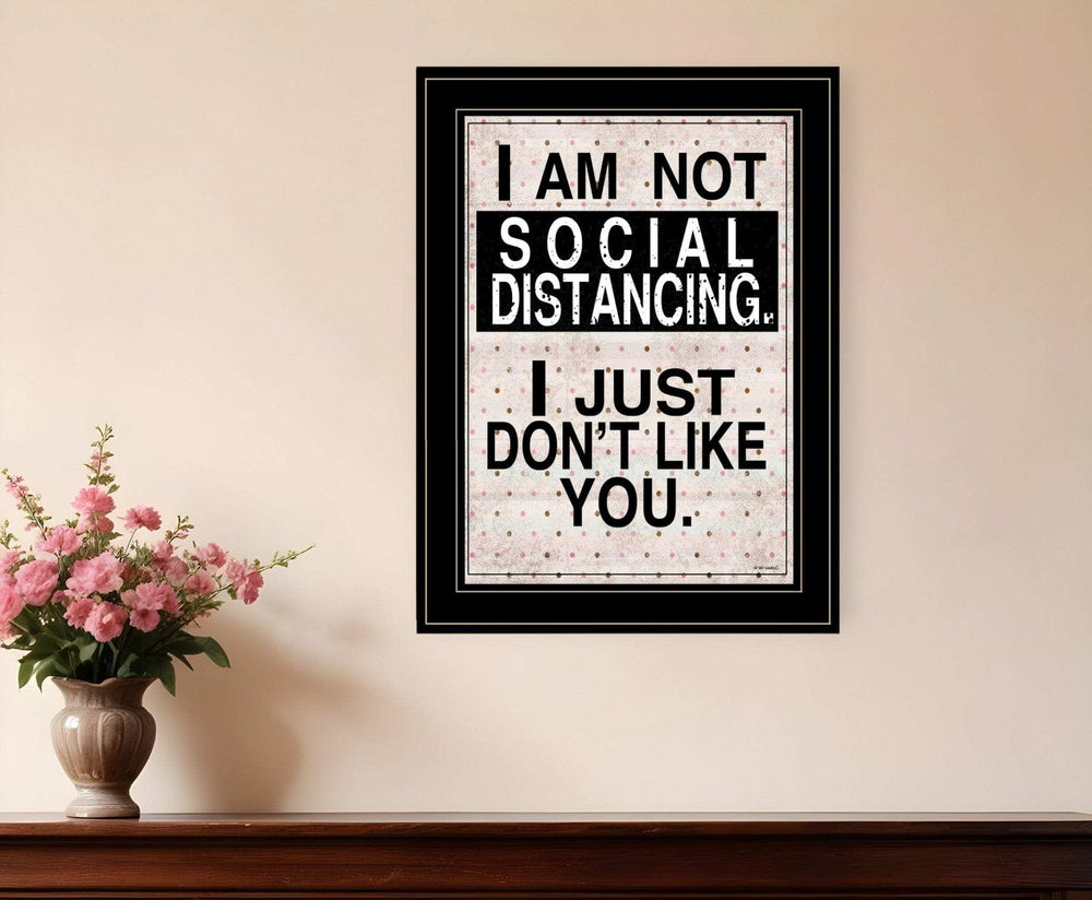 Social Distancing 2 Black Framed Print Wall Art - Homeroots - Flyclothing LLC