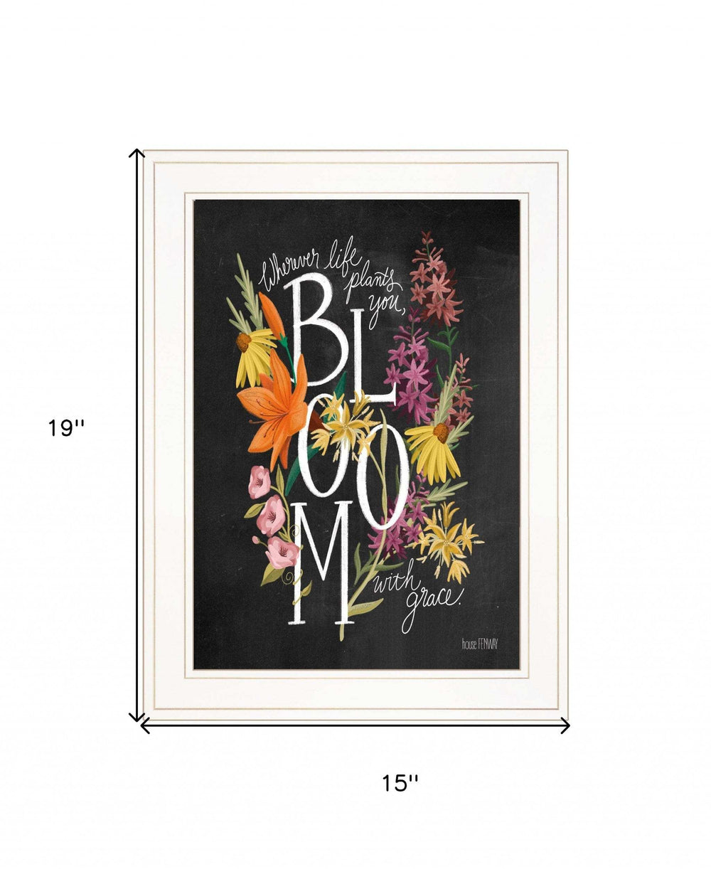 Bloom with Grace 2 White Framed Print Wall Art - Homeroots - Flyclothing LLC