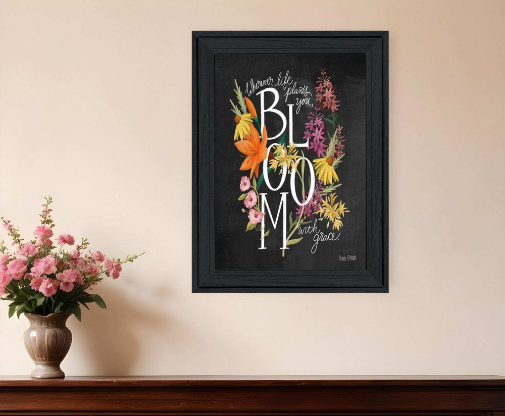 Bloom with Grace 3 Black Framed Print Wall Art - Homeroots - Flyclothing LLC