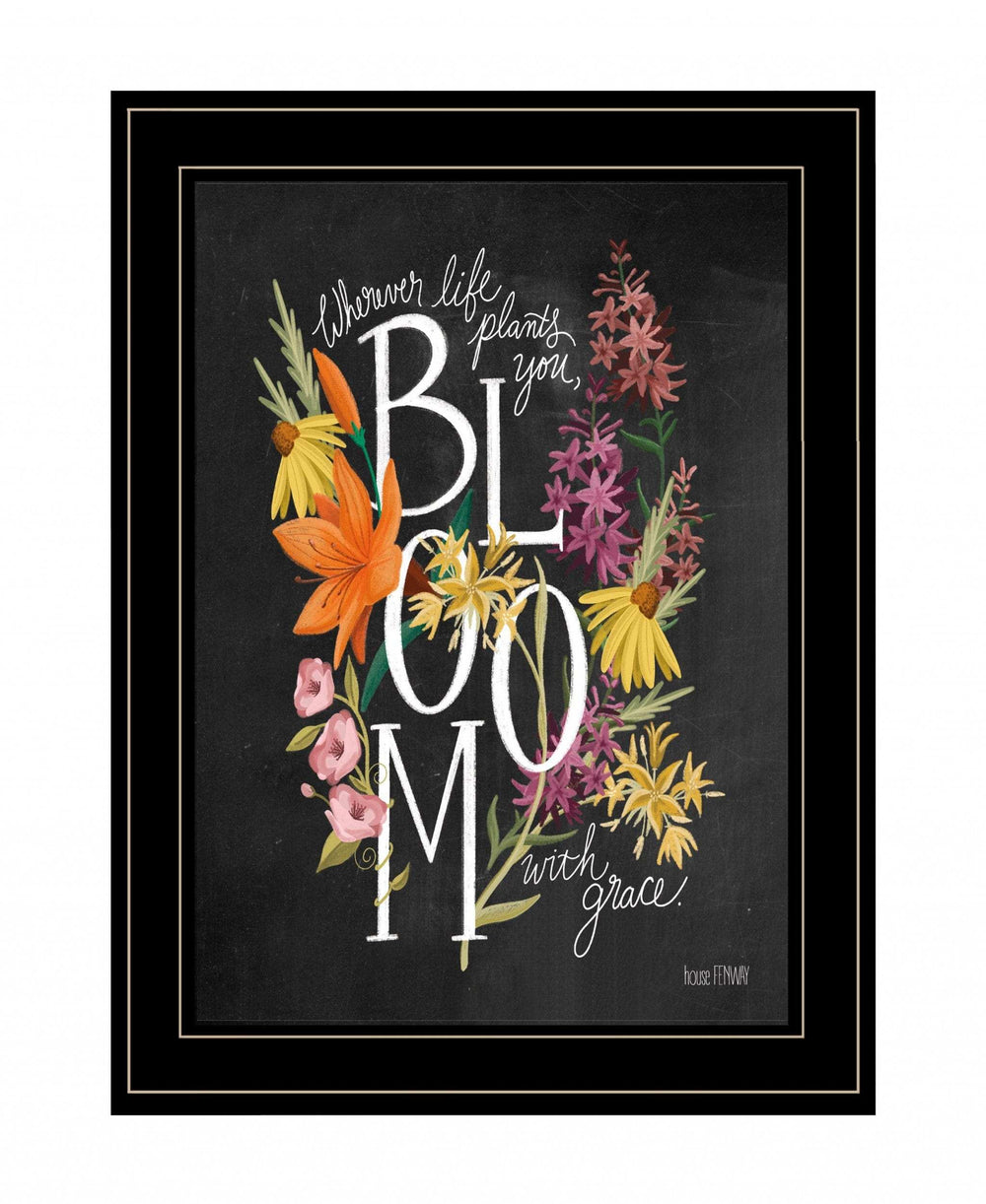 Bloom with Grace 4 Black Framed Print Wall Art - Homeroots - Flyclothing LLC