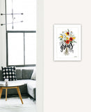 Love Grows Here 2 White Framed Print Wall Art - Homeroots - Flyclothing LLC