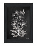 Vintage Chalkboard Flowers Black Framed Print Wall Art - Homeroots - Flyclothing LLC