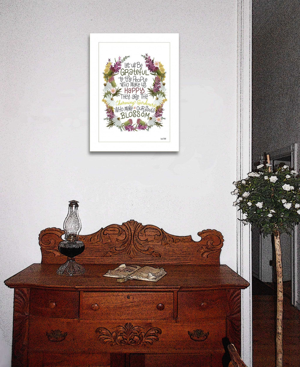 Charming Garden 2 White Framed Print Wall Art - Homeroots - Flyclothing LLC