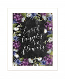 Earth Laughs in Flowers 3 White Framed Print Wall Art - Homeroots - Flyclothing LLC