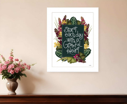 Grateful Heart 3 White Framed Print Wall Art - Homeroots - Flyclothing LLC