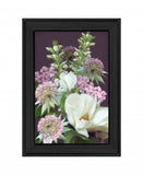 Wild For Plum Bouquet 3 Black Framed Print Wall Art - Homeroots - Flyclothing LLC