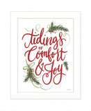 Tidings of Comfort and Joy 2 White Framed Print Wall Art - Homeroots - Flyclothing LLC