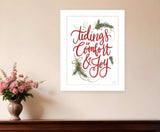 Tidings of Comfort and Joy 2 White Framed Print Wall Art - Homeroots - Flyclothing LLC