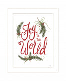 Joy to the World 2 White Framed Print Wall Art - Homeroots - Flyclothing LLC
