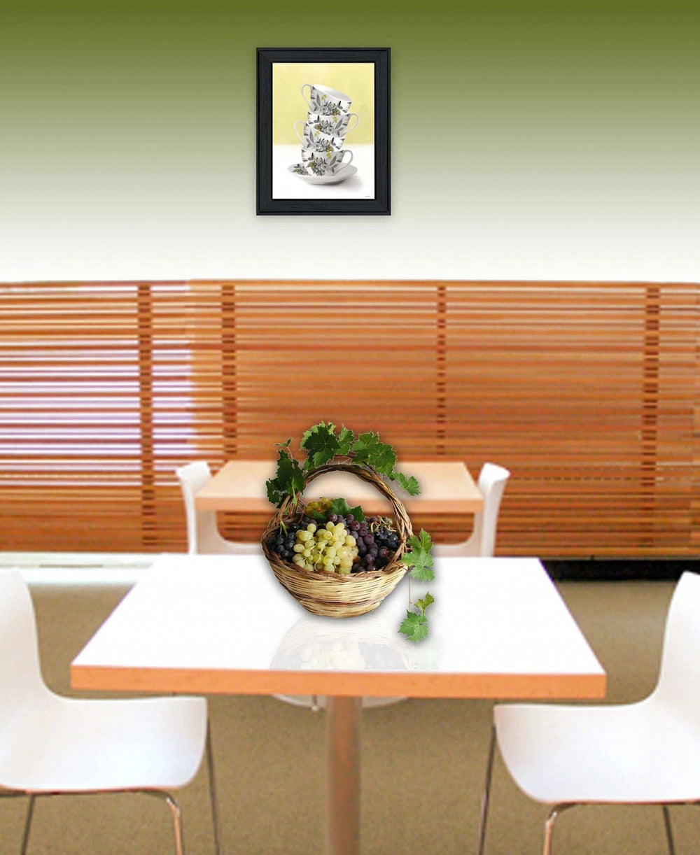 Time for Tea Yellow 2 Black Framed Print Wall Art - Homeroots - Flyclothing LLC