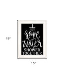 Shower Together 1 White Framed Print Wall Art - Homeroots - Flyclothing LLC