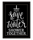 Shower Together 2 Black Framed Print Wall Art - Homeroots - Flyclothing LLC