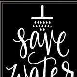 Shower Together 2 Black Framed Print Wall Art - Homeroots - Flyclothing LLC