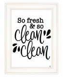 So Clean Clean 1 White Framed Print Bathroom Wall Art - Homeroots - Flyclothing LLC
