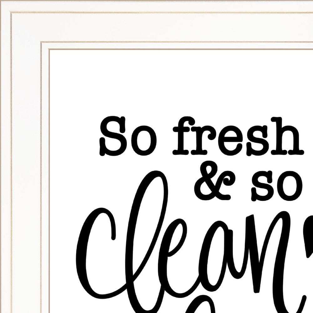 So Clean Clean 1 White Framed Print Bathroom Wall Art - Homeroots - Flyclothing LLC