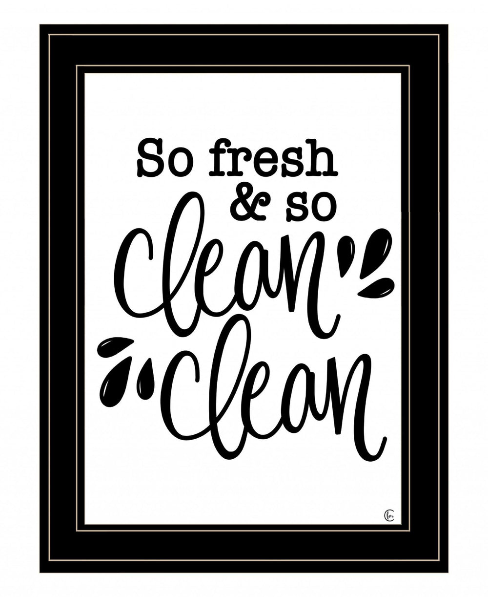 So Clean Clean 2 Black Framed Print Bathroom Wall Art - Homeroots - Flyclothing LLC