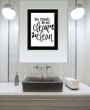 So Clean Clean 2 Black Framed Print Bathroom Wall Art - Homeroots - Flyclothing LLC