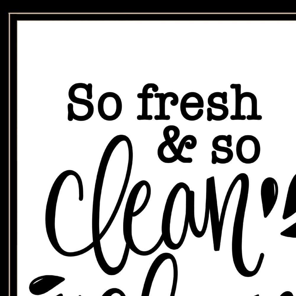 So Clean Clean 2 Black Framed Print Bathroom Wall Art - Homeroots - Flyclothing LLC