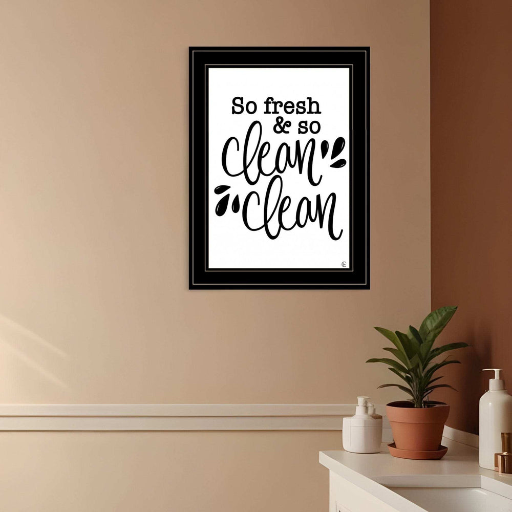 So Clean Clean 2 Black Framed Print Bathroom Wall Art - Homeroots - Flyclothing LLC