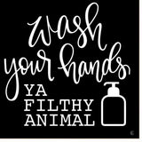 Wash Your Hands 1 White Framed Print Bathroom Wall Art - Homeroots - Flyclothing LLC