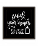 Wash Your Hands 2 Black Framed Print Bathroom Wall Art - Homeroots - Flyclothing LLC