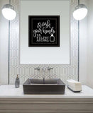 Wash Your Hands 2 Black Framed Print Bathroom Wall Art - Homeroots - Flyclothing LLC