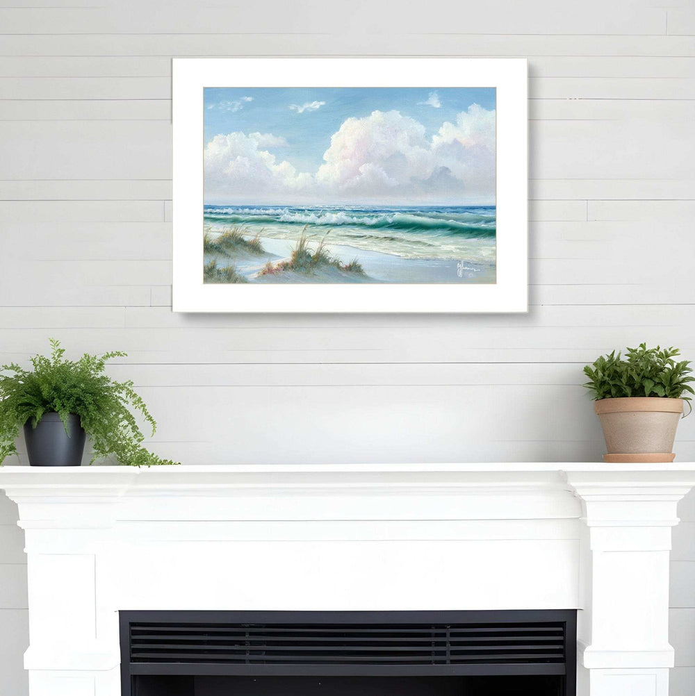 Beach 6 White Framed Print Wall Art - Homeroots - Flyclothing LLC