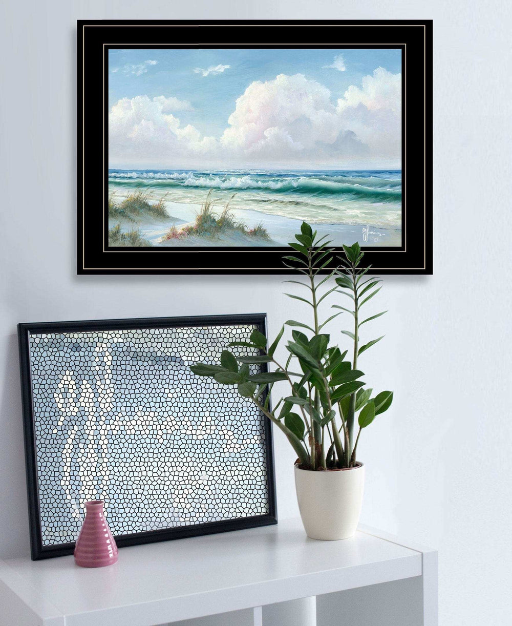 Beach 8 Black Framed Print Wall Art - Homeroots - Flyclothing LLC